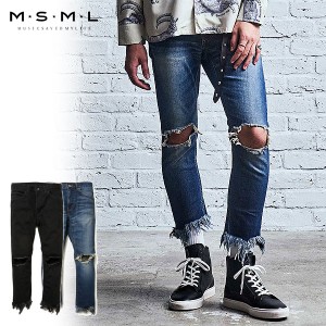 60％OFF SALE セール  M.S.M.L エムエスエムエル TOMMY CUTOFF DENIM PANTS 送料無料 msml 