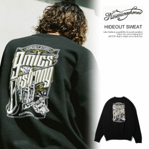 NINE MICROPHONES ナインマイクロフォンズ HIDEOUT SWEAT メンズ スウェット トレーナー クルーネック 送料無料 ストリート atftps