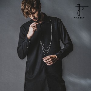 30%OFF SALE セール NO ID. BLACK ノーアイディー チェンジングチェーンロングSH メンズ シャツ 長袖 ロングシャツ モード atftps