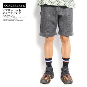 50％OFF SALE セール COACERVATE コアセルベート エアリーニットショートパンツ -CHARCOAL- メンズ パンツ ショーツ atfpts