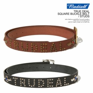 RADIALL ラディアル TRUE DEAL - SQUARE BUCKLE BELT / STUDS radiall メンズ ベルト レザーベルト スタッズベルト 送料無料 atfacc