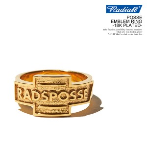 RADIALL ラディアル POSSE - EMBLEM RING -18K PLATED- radiall メンズ リング ピンキーリング 送料無料 ストリート atfacc