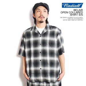 RADIALL ラディアル BELAIR - OPEN COLLARED SHIRT S/S radiall メンズ シャツ 半袖 レーヨンシャツ チェックシャツ 送料無料 atftps