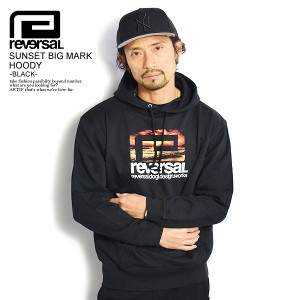 30％OFF SALE セール reversal リバーサル SUNSET BIG MARK HOODY -BLACK- メンズ パーカー プルオーバー スウェット atftps