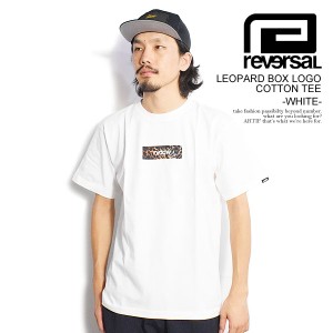 reversal リバーサル LEOPARD BOX LOGO COTTON TEE -WHITE- メンズ Tシャツ 半袖 rvddw ストリート atftps