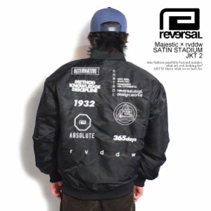 reversal リバーサル Majestic × rvddw SATIN STADIUM JKT 2 メンズ ジャケット スタジャン マジェスティック コラボ rvddw atfjkt