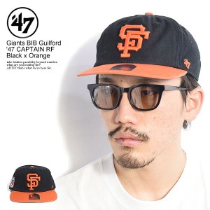 '47 フォーティーセブン Giants Sure Shot Two Tone '47 CAPTAIN Black x Orange メンズ キャップ 帽子 ジャイアンツ ストリート atfcap