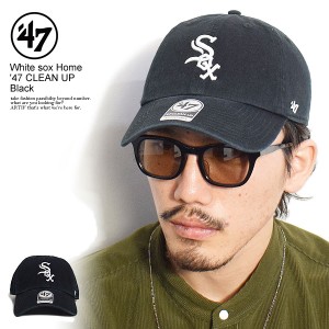 '47 フォーティーセブン White sox Home '47 CLEAN UP Black メンズ キャップ 帽子 ホワイトソックス クリーンナップ ストリート atfcap