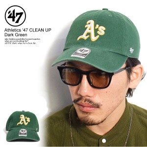 '47 フォーティーセブン Athletics '47 CLEAN UP Dark Green メンズ キャップ 帽子 アスレチックス クリーンナップ ストリート atfcap