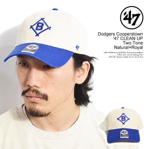 '47 フォーティーセブン Dodgers Cooperstown '47 CLEAN UP Two Tone Natural×Royal メンズ キャップ ローキャップ ドジャース atfcap