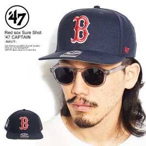 '47 フォーティーセブン Red sox Sure Shot '47 CAPTAIN Navy メンズ キャップ 帽子 レッドソックス ストリート atfcap