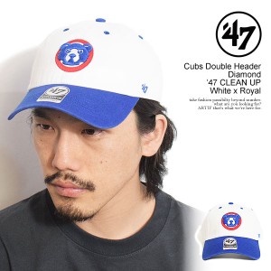 '47 フォーティーセブン Cubs Double Header Diamond ’47 CLEAN UP White x Royal メンズ キャップ ローキャップ カブス atfcap