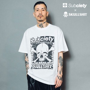 SKULLSHIT x Subciety 先行予約 6月上旬〜中旬入荷予定 SUBCIETY サブサエティ Subciety×SKULLSHIT S/S TEE メンズ Tシャツ atftps