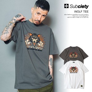 SUBCIETY サブサエティ WOLF TEE subciety メンズ Tシャツ 半袖 半袖TEE ストリート atftps