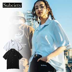 50％OFF SALE セール SUBCIETY サブサエティ OPEN COLLAR SHIRT subciety メンズ シャツ ストリート atftps