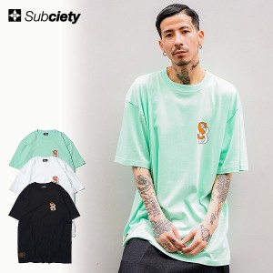 40％OFF SALE セール SUBCIETY サブサエティ Monogram TEE subciety メンズ Tシャツ 半袖 BASEBALL atftps