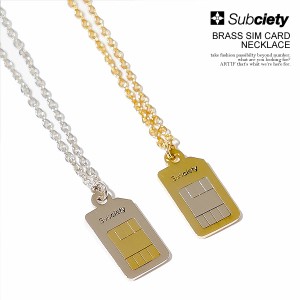 SUBCIETY サブサエティ BRASS SIM CARD NECKLACE subciety メンズ ネックレス 真鍮 ストリート atfacc