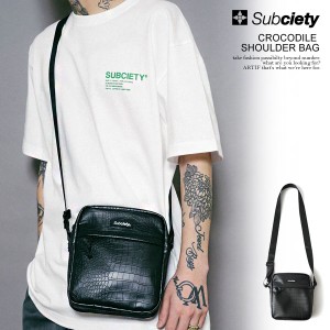 SUBCIETY サブサエティ CROCODILE SHOULDER BAG subciety メンズ ボディバッグ バッグ ショルダーバッグ ストリート atfacc