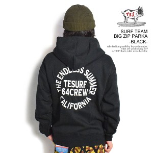 The Endless Summer エンドレスサマー TES SURF TEAM BIG ZIP PARKA -BLACK- メンズ パーカー ジップパーカー 送料無料 atftps