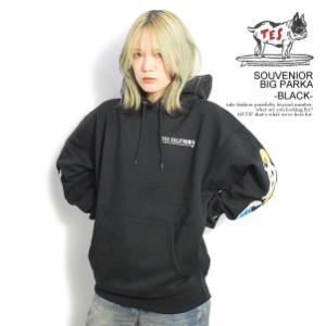 The Endless Summer エンドレスサマー TES SOUVENIOR BIG PARKA -BLACK- メンズ パーカー プルオーバー ビッグシルエット atftps