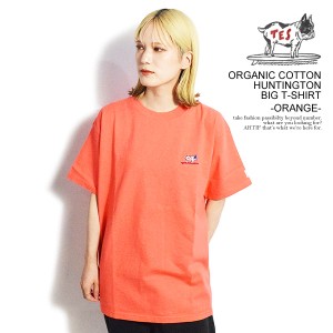 The Endless Summer エンドレスサマー TES ORGANIC COTTON HUNTINGTON BIG T-SHIRT -ORANGE- メンズ Tシャツ 半袖 TES atftps