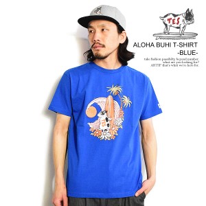 The Endless Summer エンドレスサマー TES ALOHA BUHI T-SHIRT -BLUE- メンズ Tシャツ 半袖 TES USコットン ストリート atftps