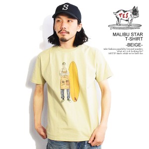 The Endless Summer エンドレスサマー TES MALIBU STAR T-SHIRT -BEIGE- メンズ Tシャツ 半袖 TES USコットン ストリート atftps