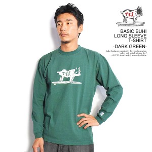 The Endless Summer エンドレスサマー TES BASIC BUHI LONG SLEEVE T-SHIRT -D.GREEN- メンズ Tシャツ 長袖 ロンT 送料無料 atftps