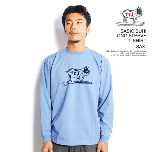 The Endless Summer エンドレスサマー TES BASIC BUHI LONG SLEEVE T-SHIRT -SAX- メンズ Tシャツ 長袖 ロンT 送料無料 atftps