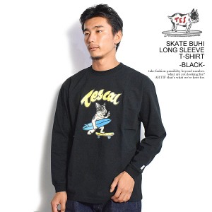 The Endless Summer エンドレスサマー TES SKATE BUHI LONG SLEEVE T-SHIRT -BLACK- メンズ Tシャツ 長袖 ロンT 送料無料 atftps