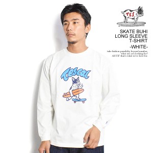 The Endless Summer エンドレスサマー TES SKATE BUHI LONG SLEEVE T-SHIRT -WHITE- メンズ Tシャツ 長袖 ロンT 送料無料 atftps