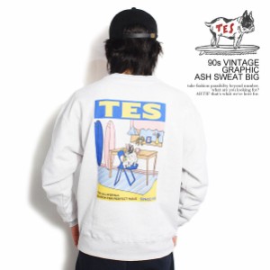 The Endless Summer エンドレスサマー TES 90s VINTAGE GRAPHIC ASH SWEAT BIG メンズ スウェット トレーナー 送料無料 atftps