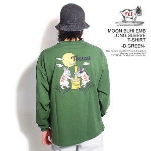 The Endless Summer エンドレスサマー TES MOON BUHI EMB LONG SLEEVE T-SHIRT -D.GREEN- メンズ Tシャツ 長袖 ロンT 送料無料 atftps