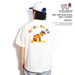 The Endless Summer エンドレスサマー TES 60s VINTAGE BUHI BIG T-SHIRT -WHITE- メンズ Tシャツ 半袖 TES ビッグTシャツ ストリート at