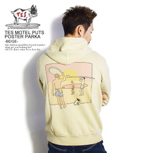 The Endless Summer エンドレスサマー TES MOTEL PUTS POSTER PARKA -BEIGE- メンズ パーカー 送料無料 ストリート tes atftps