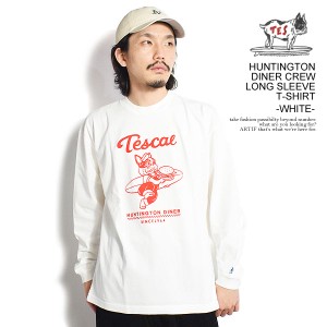 The Endless Summer エンドレスサマー TES HUNTINGTON DINER CREW LONG SLEEVE T-SHIRT -WHITE- メンズ Tシャツ 長袖 ロンT atftps