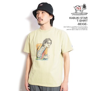 The Endless Summer エンドレスサマー KABUKI STAR T-SHIRT -BEIGE- メンズ Tシャツ 半袖 TES USコットン ストリート atftps