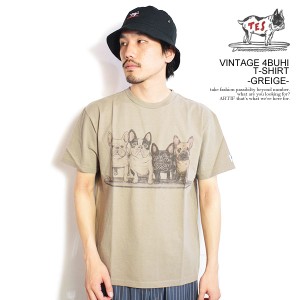 The Endless Summer エンドレスサマー TES VINTAGE 4BUHI T-SHIRT -GREIGE- メンズ Tシャツ 半袖 TES USコットン ストリート atftps