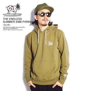 The Endless Summer エンドレスサマー TES THE ENDLESS SUMMER EMB PARKA -OLIVE- メンズ パーカー 送料無料 ストリート tes atftps