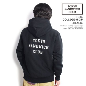 TOKYO SANDWICH CLUB トウキョウサンドウィッチクラブ T.S.C-COLLEGE-H.D.P -BLACK- メンズ パーカー プルオーバー 送料無料 atftps