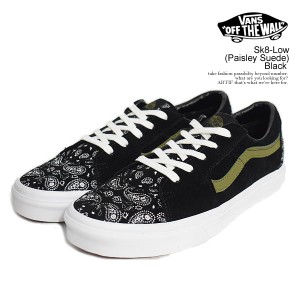 VANS バンズ Sk8-Low (Paisley Suede) Black メンズ スニーカー ローカット スケートロー 送料無料 ストリート atfacc