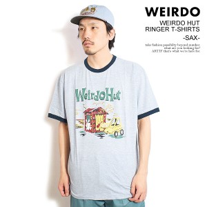 WEIRDO ウィアード WEIRDO HUT - RINGER T-SHIRTS -SAX- メンズ Tシャツ 半袖 リンガーTシャツ アメカジ 送料無料 atftps