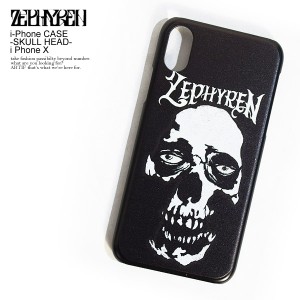 50％OFF SALE セール ZEPHYREN ゼファレン i-Phone CASE -SKULL HEAD- i Phone X メンズ アイフォンケース ストリート atfacc