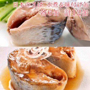 魚 缶詰 魚缶詰 防災 鯖缶 水煮＆味付け缶 各6缶 12缶 セット 宝幸 HOKO 日本のさば サバ缶 鯖 サバ さば 水煮