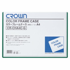 カードケース カラーフレーム 緑 ハードカードケース 硬質 A4判 220×312mm 硬質塩ビ CR-CHA4C-G 書類保