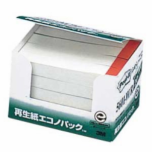 4519001540058 ポストイット再生紙ふせん　エコノパック 事務用品 ラベル・ふせん ふせん スリーエム 5601-W