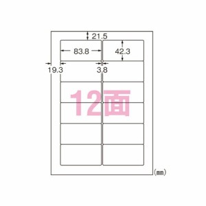 エーワン ラベルシール A4 12面 10シート プリンタラベル インクジェットプリンタ用 28971 ポリエステルフィルム 