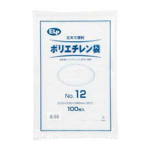 4547432421127 ＥＬＰポリエチレン袋ＮＯ12 事務用品 マネー関連品・店舗用品 ポリエチレン袋 シモジマ 6999