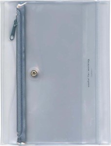 ノートカバー B6 手帳カバー PVC isshoni. ペンケース付き ダイゴー N1933 Rクリアブルー カスタマイズ 