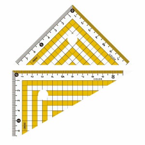 4963346115622 カラー三角定規　イエロー 事務用品 学童用品 三角定規 共栄プラスチック CPK-120-Y